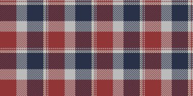Tartan vektörünü çiz, kumaş ekoseli kumaş taraması yap. Kırmızı ve koyu renk paletindeki kusursuz tekstil desenini makaraya al.