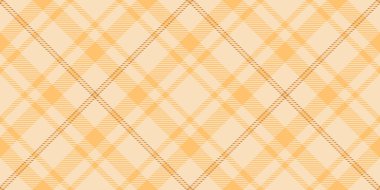 Kumaş desenli, pürüzsüz, cennet gibi tartan kontrol vektörü. Kenarlık kumaş arkaplan deseni turuncu ve açık renk paleti ile.