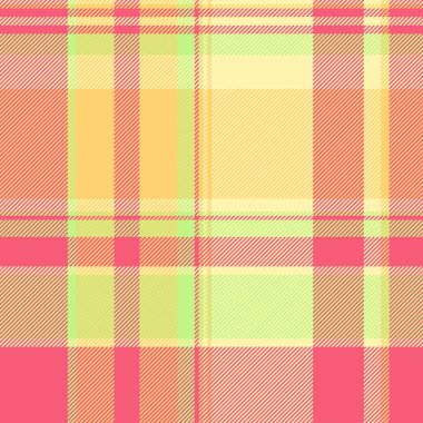 Yer kontrolü, ekoseli kumaş, ergen dokusu. Arkaplan tekstil desensiz tartan kırmızı ve sarı renk paleti.