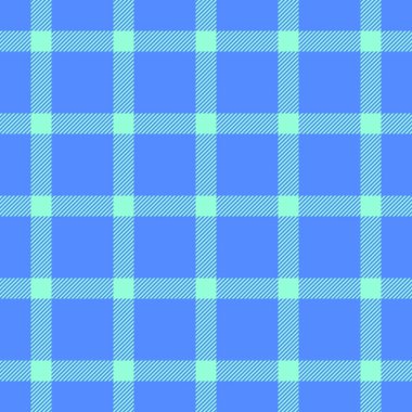 Grup arkaplan dokusu kumaşı, ekose kumaş tasarımı. Aqua desenli tartan vektörü mavi ve nane rengi palette pürüzsüz.