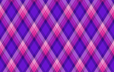 Argyle geometrik eşkenar dörtgenin kusursuz deseni. Harlequin duvar kağıdı tasarımını kontrol et. Web geçmişi için klasik elmas şekilli tekstil malzemesi, baskı kumaşı, kazak, ambalaj kağıdı, hediye kartı, davetiye.