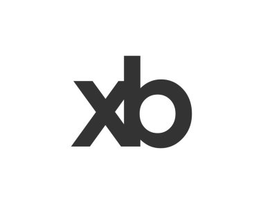 XB yaratıcı geometrik başlangıç tabanlı modern ve minimal logo. X harfi b modayı takip eden yazı tipleri.