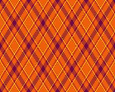 Sıcak sonbahar renklerinde canlı çapraz ekoseli desen. Hatalı temalı tasarımlar, tekstil baskıları, web sitesi geçmişi veya mevsimsel markalaşma için mükemmel.