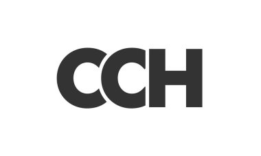 CCH logo tasarım şablonu güçlü ve modern kalın metinlerle. Basit ve minimal tipografi içeren ilk tabanlı vektör logosu. Moda şirket kimliği.