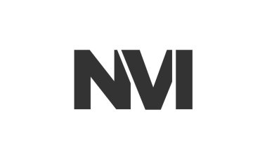 NVI logo tasarım şablonu güçlü ve modern kalın metinlerle. Basit ve minimal tipografi içeren ilk tabanlı vektör logosu. Moda şirket kimliği.