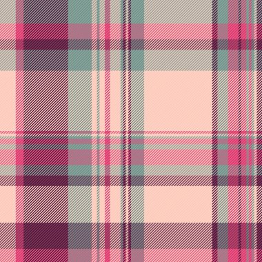 Uyum kontrolü vektör tartan, kırsal doku ekoseli arka plan. Karalama kumaşı kusursuz desenli ışık ve pastel renkte tekstil.