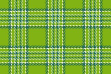 Tekstil arka planı, peçete kumaş dokusunu karıştır. Cazibeli ekose ekoseli kireç ve deniz mavisi renk paletinde kusursuz vektör.