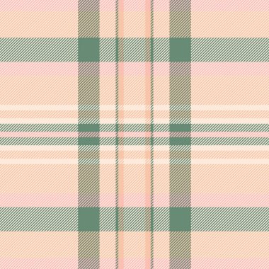Otel tartan arka planı pürüzsüz, ekose kontrollü vektör. Antika beyaz ve turuncu renk paletinde çağdaş kumaş deseni.