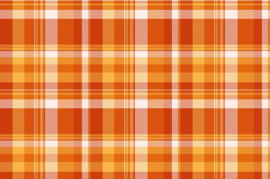 Katmanlı tekstil vektörü, mutfak arkaplanı kumaş katmanı. Yarı ekose desen turuncu ve kehribar renk paleti ile kusursuz kontrol.