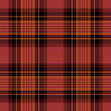 Sonbahar ekose desenli, koyu kırmızı, turuncu ve siyah renkli. Düşmüş tasarımlar, tekstil ve arka planlar için mükemmel. Rahatlık, sıcaklık ve geleneği çağrıştırıyor..