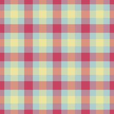 Eski kumaş dokusu arka plan, bahar tekstil dikişsiz ekose. İspanyol tartan desen vektörü ışık ve pastel renk paletinde kontrol.