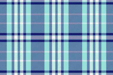 Nötr dikişsiz kumaş, mevsimsel arka plan dokusu. Mavi ve gece yarısı mavi renk paletinde tartan ekose vektörünü işaretle.