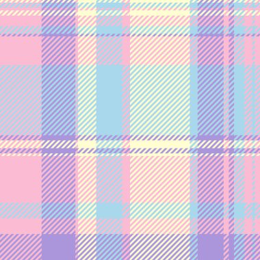 Kırsal desenli kumaş taşıyıcısı, kusursuz kontrol dokusu. Kılavuz tekstil ekoseli arka plan açık ve açık mavi renk paleti.