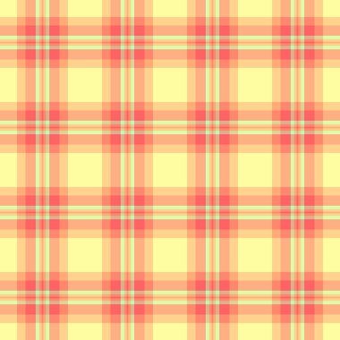 Canlı pastel ekose desenli sarı, şeftali ve mercan rengi. Tekstil tasarımı, web sitesi geçmişi ya da projelerinize biraz neşe katmak için mükemmel..