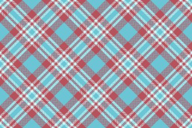 Canlı çapraz ekose desenli mavi, tozlu gül ve beyaz. Tekstil tasarımı, web sitesi geçmişi veya el işi projeleri için mükemmel.