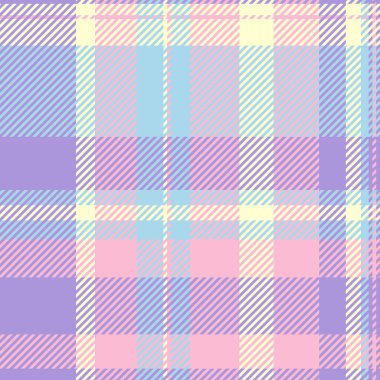 Yemek kontrolü kumaşı, ekoseli kumaş, dikişsiz. Çivit rengi ve açık renk paletinde fikir arkaplan tartan dokusu vektörü.