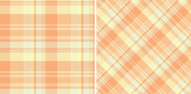İki pastel şeftali desenli ekose. Tekstil tasarımı, duvar kağıdı ya da koleksiyon defteri için mükemmel. Yumuşak, rahatlatıcı renkler sıcaklık ve rahatlığı çağrıştırıyor. Çeşitli tasarım projeleri için çok yönlü resim.