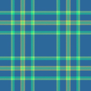 Canlı deniz mavisi, kireç ve altın rengi ekose desenli. Tekstil tasarımı, moda, web sitesi geçmişi veya ambalaj kağıdı için mükemmel.