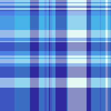 Popüler dikişsiz ekose kumaş deseni, çapraz kumaş tekstili. 40 'ların doku vektör kontrol arka planı mavi ve cyan renk paleti.
