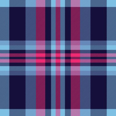 Canlı pembe ve mavi ekose desenli. Tekstil tasarımı, moda, web sitesi geçmişi ya da hatıra defteri için mükemmel. Bu pürüzsüz doku, klasik bir dokunuşla cesur ve modern bir estetik sunuyor..