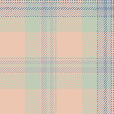 Doğulu tekstil desenli ekose, Fransız kumaşı dikişsiz. Pastel ve açık renk paletinde üst arkaplan kontrol vektör dokusu.