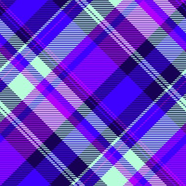 Doku, kusursuz vektör, pastel arkaplan desenli kumaş üretiliyor. Ekose tekstil denetimini parlak ve çivit renk paletinde özelleştir.