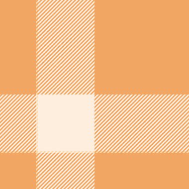 Seçilmemiş kumaş dokusu, ekose kumaş vektörü üretimi. Kumlu kahverengi ve antika beyaz renk paletinde tartan arkaplan kontrolü.