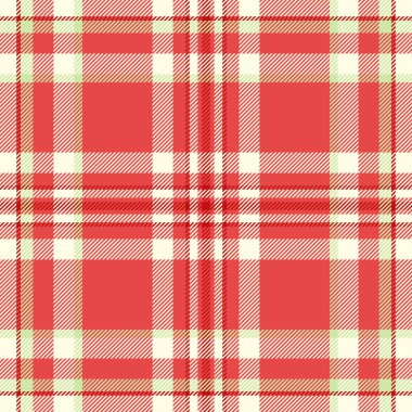 Canlı kırmızı ve krem rengi ekose desenli. Tekstil tasarımı, moda ve web sitesi geçmişi için mükemmel. Bu pürüzsüz doku, sonbahar veya tatil projeleri için ideal sıcaklık ve geleneği çağrıştırıyor..