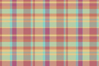 Erkek gömlek vektör kontrolü tekstil, boya desenli ekose tartan. Kehribar ve kehribar rengi palette dikdörtgen kumaş desensiz arkaplan.