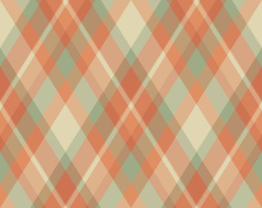 Argyle geometrik eşkenar dörtgenin kusursuz deseni. Harlequin duvar kağıdı tasarımını kontrol et. Web geçmişi için klasik elmas şekilli tekstil malzemesi, baskı kumaşı, kazak, ambalaj kağıdı, hediye kartı, davetiye.