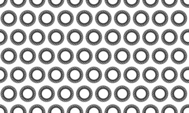 Zarif halat dairelerinin kusursuz deseni. Geçmişler, dokular ya da web sitesi tasarımları için mükemmel. Sofistike monokrom tarzı birlik, süreklilik veya döngüsel süreçler temalarını çağrıştırır.