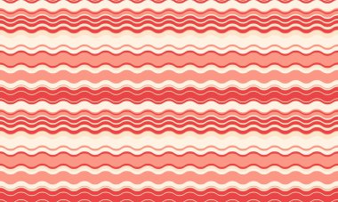 Mercan ve krem rengi kusursuz dalgalı şeritler. Tekstil, geçmiş, web sitesi tasarımı ve markalaşma için mükemmel. Neşeli, modern bir tasarım yaz ve enerjiyi çağrıştırıyor..