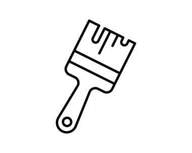 Resim fırçasının temiz çizgisi çizimi. DIY, ev geliştirme, sanat veya tasarım projeleri için mükemmel. Çeşitli biçim ve renk şemalarına çok yönlü ve kolayca adapte edilebilir.