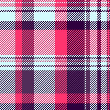 Tebrik kartı, kusursuz desen, iç çamaşırı kumaş vektörü. Işık ve kırmızı renk paletinde içerik dokusu tekstil tartan arkaplanı.