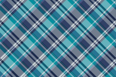 Çok renkli arka plan ekoseli kumaş, Fransa tekstil kumaşı. Herringbone tartan vektör deseni Cyan ve slate gri renk paleti ile kontrol.