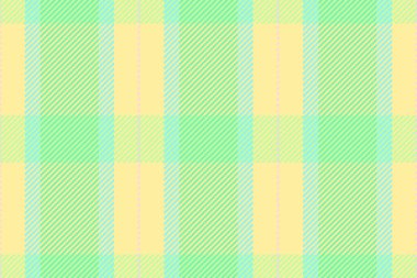 Kusursuz bir şablon, kumaş kumaş dokusu kumaşı. Yeşil ve sarı renk paletinde fiber ekose arkaplan vektörü.