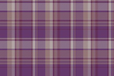 Pastel tartan kumaş, ince vektör dokusu. Ekose desensiz arkaplan biçimini mor ve pastel renkler paletinde hasat et.