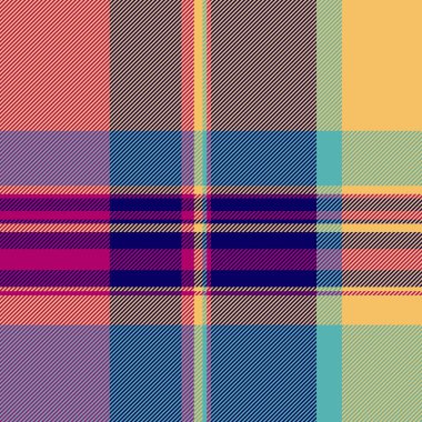 Kalın bir renk paletinde canlı ekose desen. Tekstil tasarımı, moda veya web sitesi geçmişi için mükemmel.