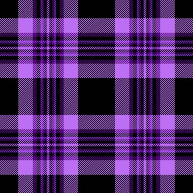 Yatak desenli tartan ekose, temiz bir geçmiş kontrolü. Mor ve siyah renk paletinde erkek gömleği desenli tekstil kumaşı.