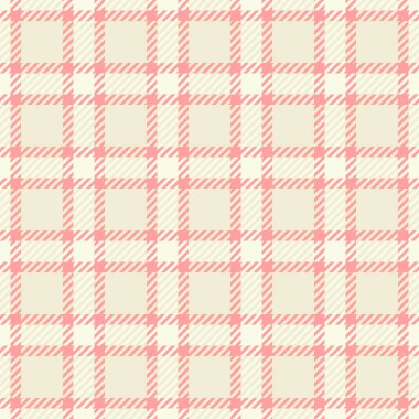 Geniş ekose kumaş deseni, lifli kontrol dokusu pürüzsüz. Kolaj tartan arkaplan vektörü ışık ve kırmızı renk paletinde.