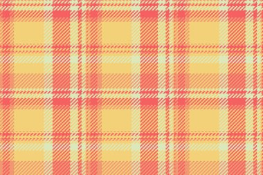 Erkekler gömlek kumaş kumaş tartan, basitlik doku kontrolü geçmişi. Kehribar rengi ve kırmızı renk paletinde kusursuz ses düzeyi vektörü.