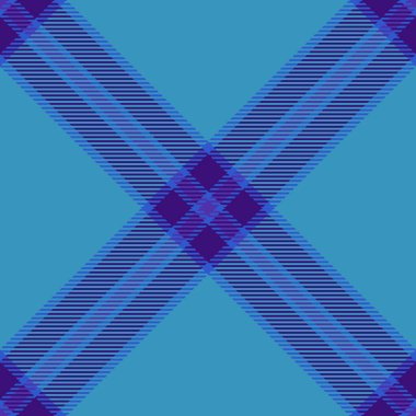 Eşsiz dikişsiz vektör tekstili, kız işi katran desenli ekose kumaş. 1960 'lar cyan ve morötesi renk paletinde kumaş desenlerini kontrol et.