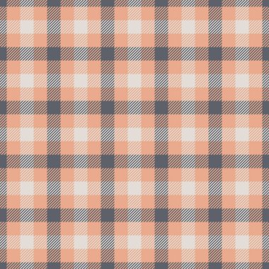 Kusursuz pastel şeftali ve gri ekose desenli. Tekstil tasarımı, moda, web sitesi geçmişi ya da hatıra defteri için mükemmel. Sıcaklık, rahatlık ve köylü cazibesini çağrıştırıyor..