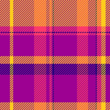 Canlı, geometrik ekose desenli kalın mor, turuncu ve sarı renkli. Tekstil tasarımı, moda, web sitesi geçmişi ya da çarpıcı, modern estetik gerektiren her proje için mükemmel..