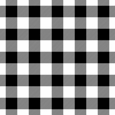 Klasik siyah beyaz bufalo şablonu. Tekstil, web sitesi geçmişi ya da ambalaj için çok yönlü tasarım ideal. Temiz çizgiler ve kalın kontrast zamansız, stil dolu bir estetik yaratır..