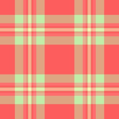 Retro doku ekose tartan, çok kültürlü tekstil dikişsiz arka plan. Japonca vektör şablon dokusunu turuncu ve kırmızı renk paletinde kontrol et.