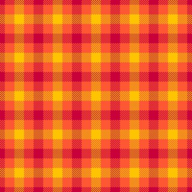 Pastel dikişsiz kumaş, renkli kumaş deseni. Kadınların moda arka plan vektör ekoseli kırmızı ve altın gelincik renk paleti ile kontrol.