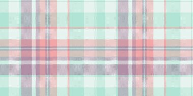 Tek desenli ekose vektör, katmansız dikdörtgen tartan. Afrika dokusu beyaz ve açık renk paletinde tekstil kumaşını kontrol eder.