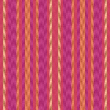 Sevgililer Günü dikey şerit vektörü, zemin arkaplan tekstil çizgileri. Pembe ve kırmızı renk paletinde özdeşleştirilmiş kumaş deseni.