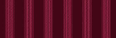 Kraliyet kumaşı vektör şeridi, paketsiz dikey çizgiler. Yatak desenli tekstil arkaplanı koyu ve kırmızı renk paleti.